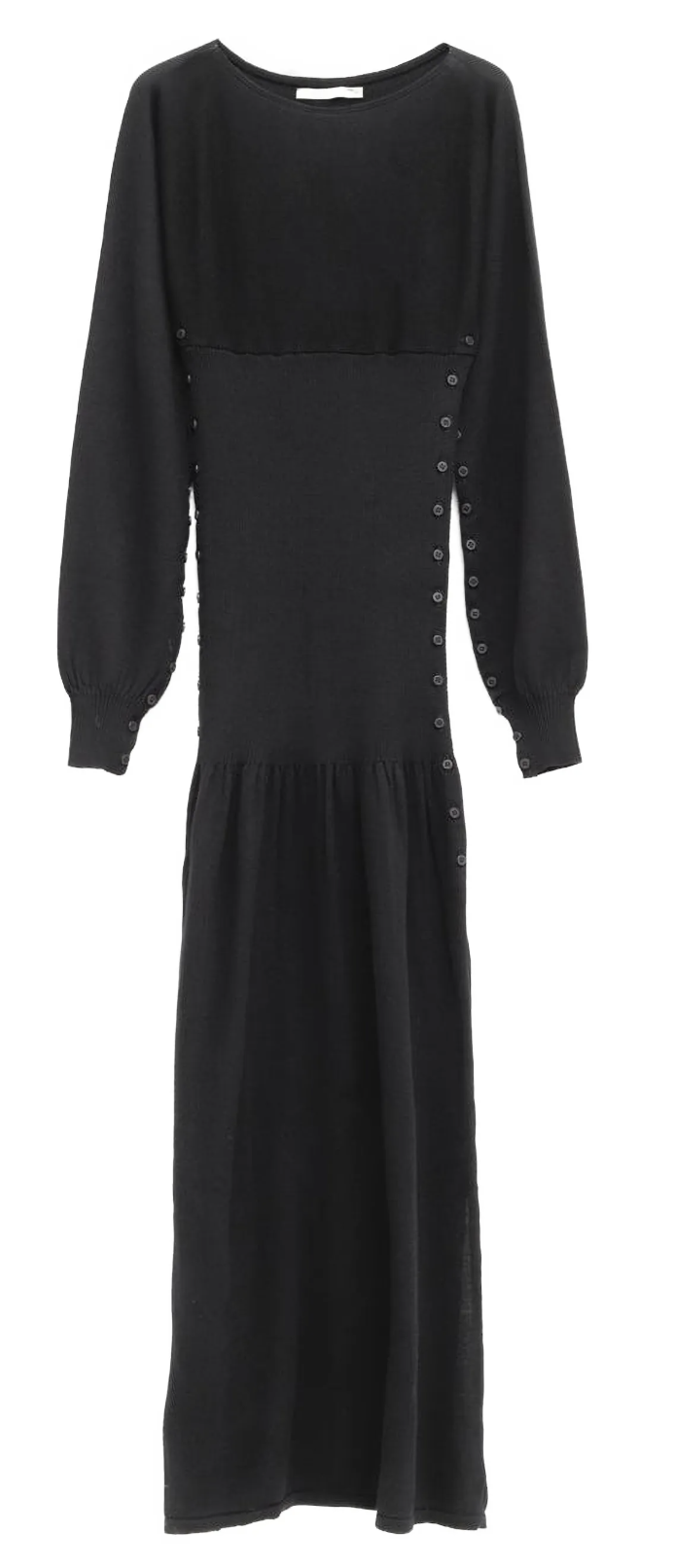 robe en laine noire à détails de boutons paloma wool