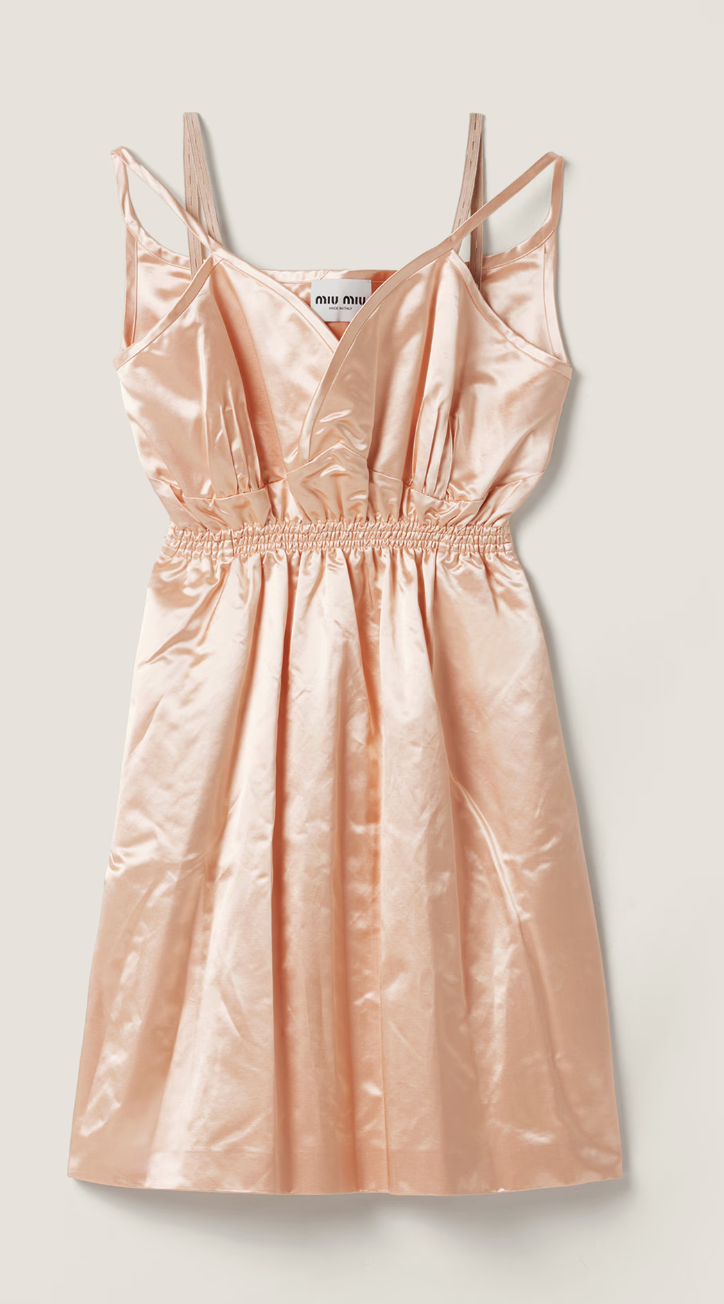 robe en satin miu miu