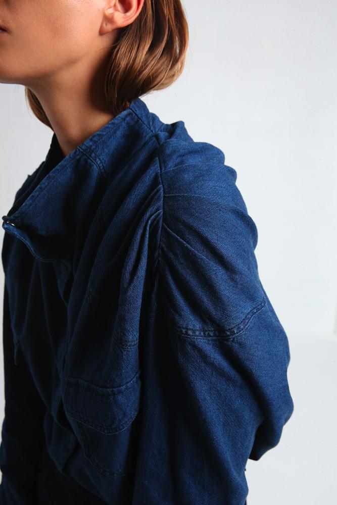 top en denim upcyclé Façon Jacmin.