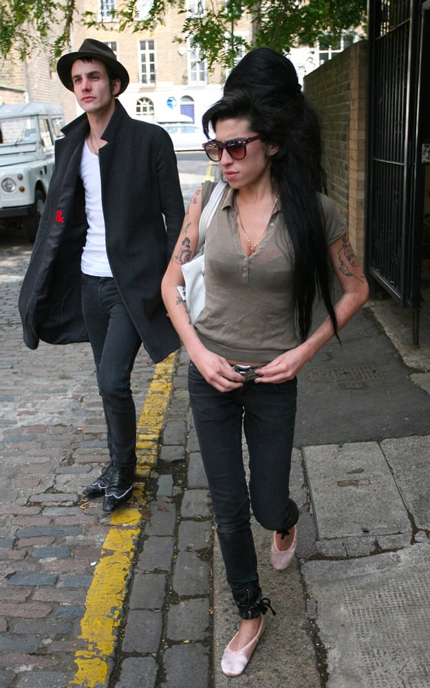 Amy Winehouse et Blake Fielder-Civil à Londres en 2007. (Photo by Will/GC Images).