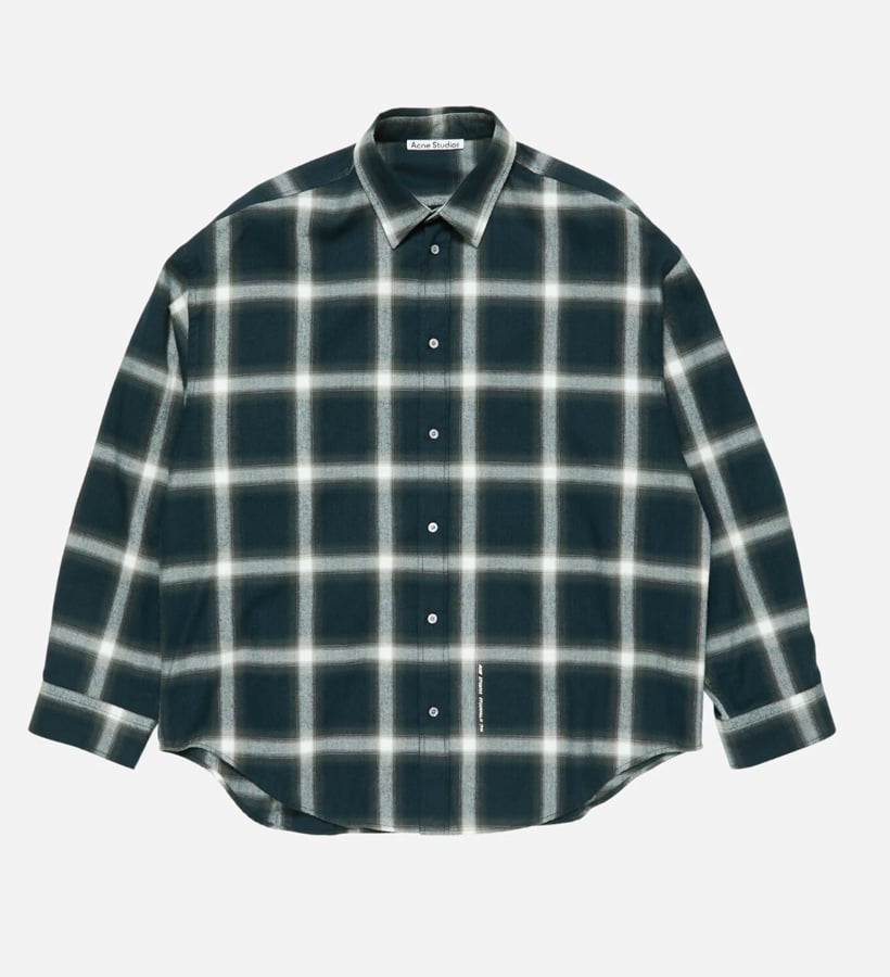 tendance indie sleaze chemise à carreaux acne studios