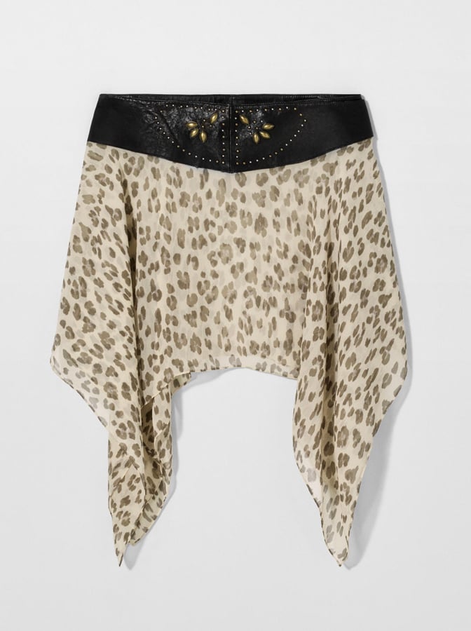 tendance inide sleaze jupe leopard transparente à ceinture en cuir zara