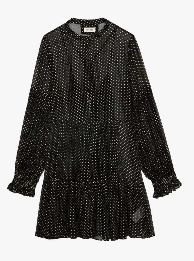 tendance indie sleaze robe transparente à volants zadig & voltaire