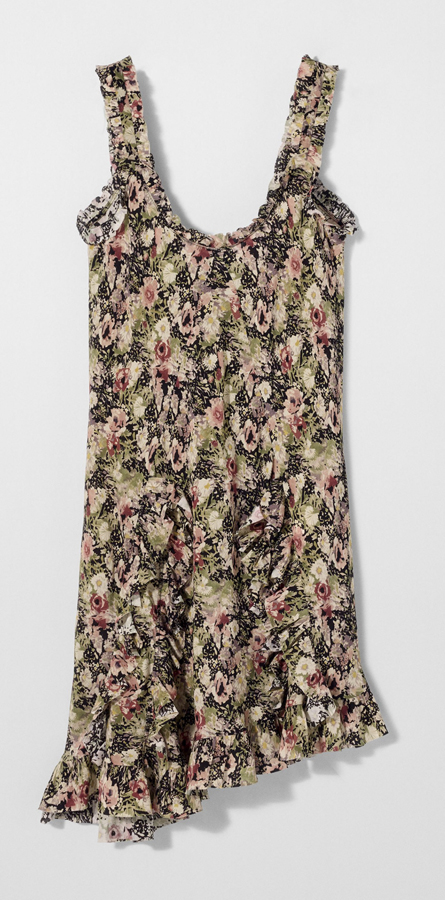 tendance indie sleaze robe en soie à imprimé fleuri zara x kate moss