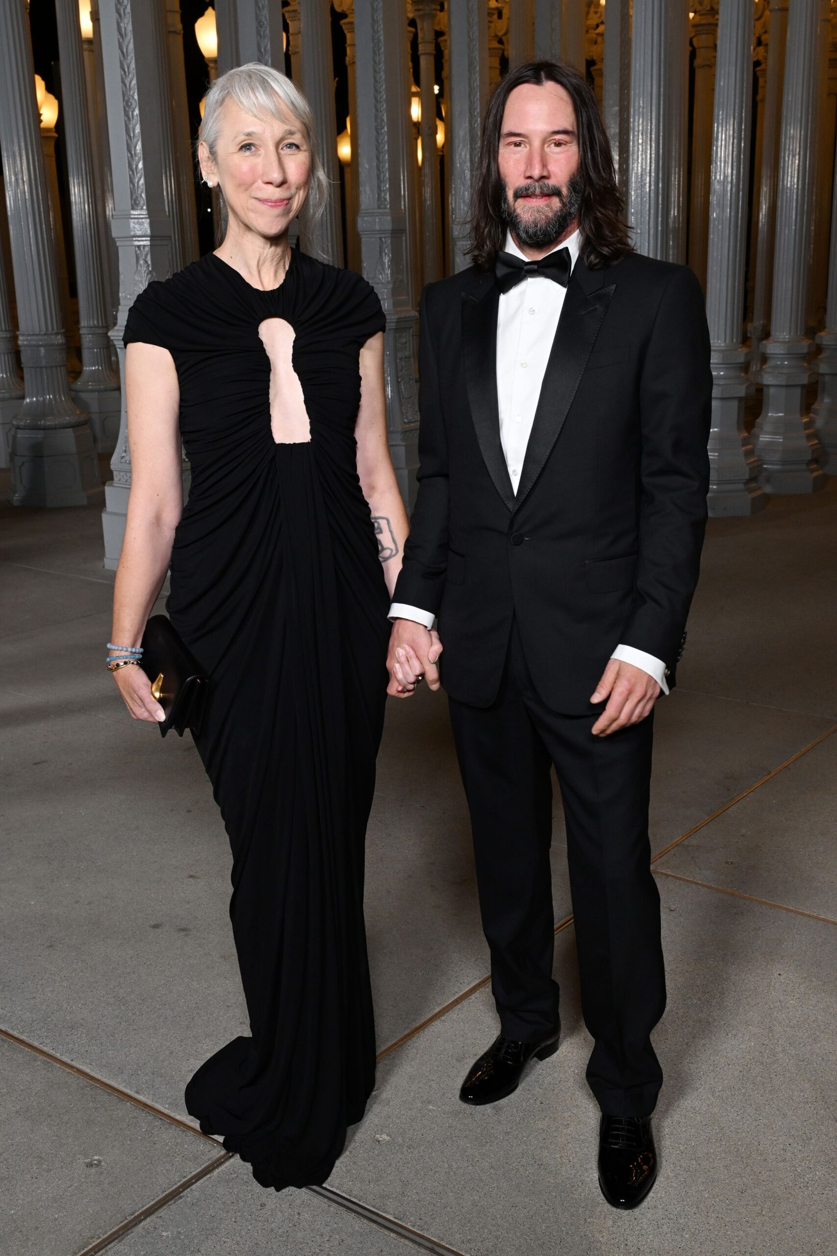 Alexandra Grant et Keanu Reeves en 2024. © Photos by Michael Kovac/Getty Images.