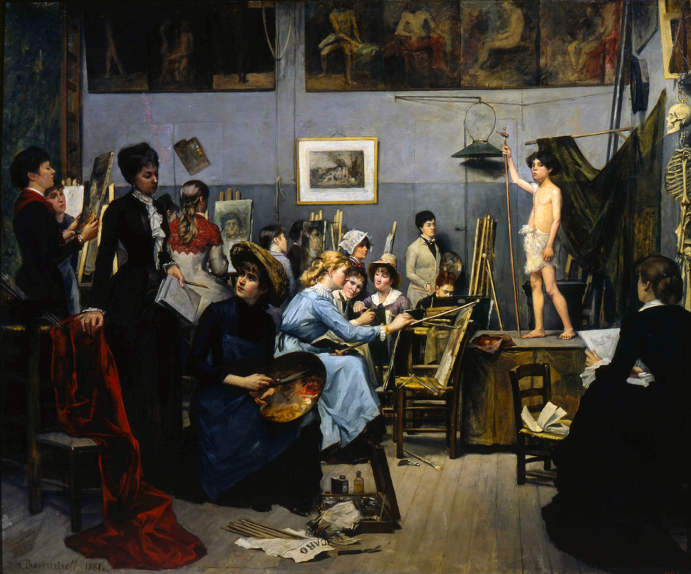 tableau de la peintre Marie Bashkirtseff, L'académie Julian (1881)