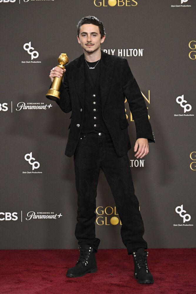 Timothée Chalamet à la 83e cérémonie annuelle des Golden Globes, le 11 janvier 2026 à Beverly Hills. © Gilbert Flores/2026GG/Penske Media via Getty Images.