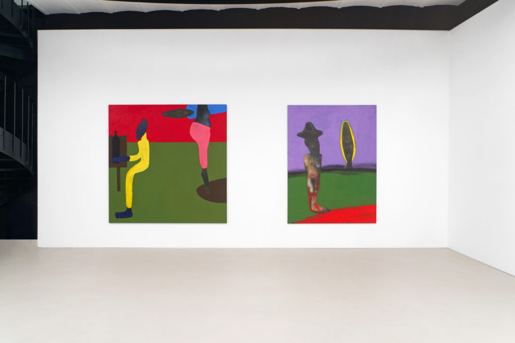 Ankou song (2023) et Eggs and vices (2023) de Pol Taburet, au sein de Les Apparitions, l'exposition permanente de Reiffers Art Initiatives.
