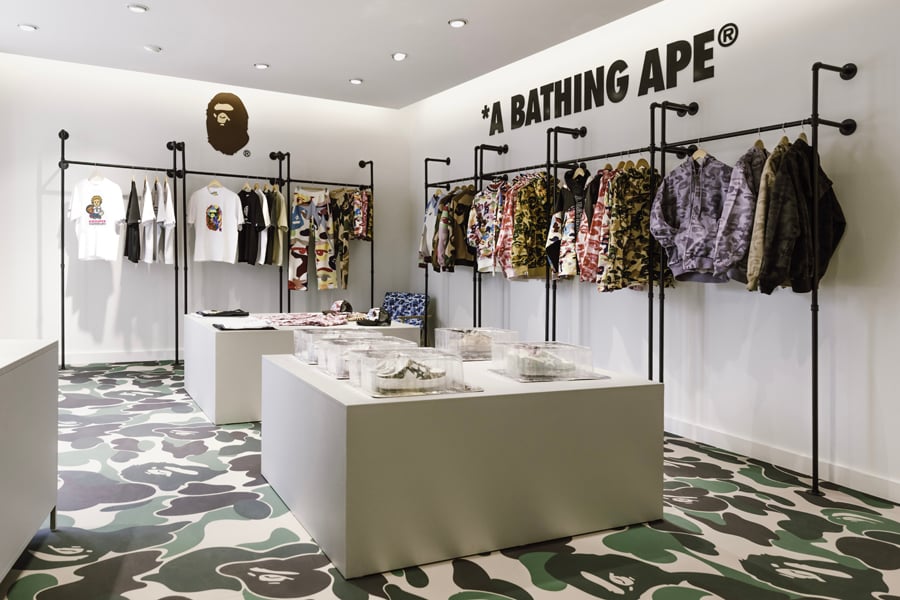 la boutique bape dans le marais à Paris 