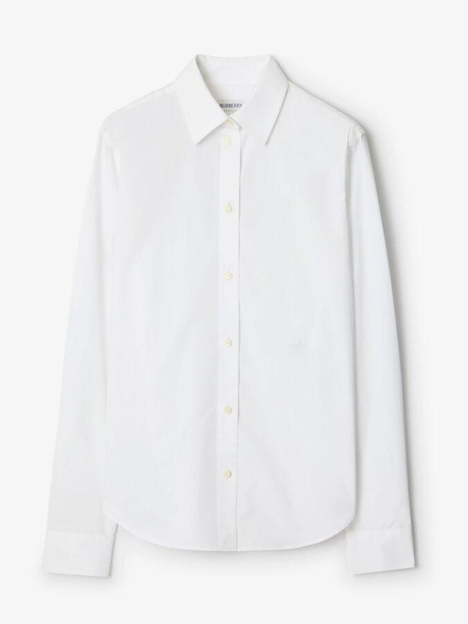 chemise blanche en popeline de coton burberry