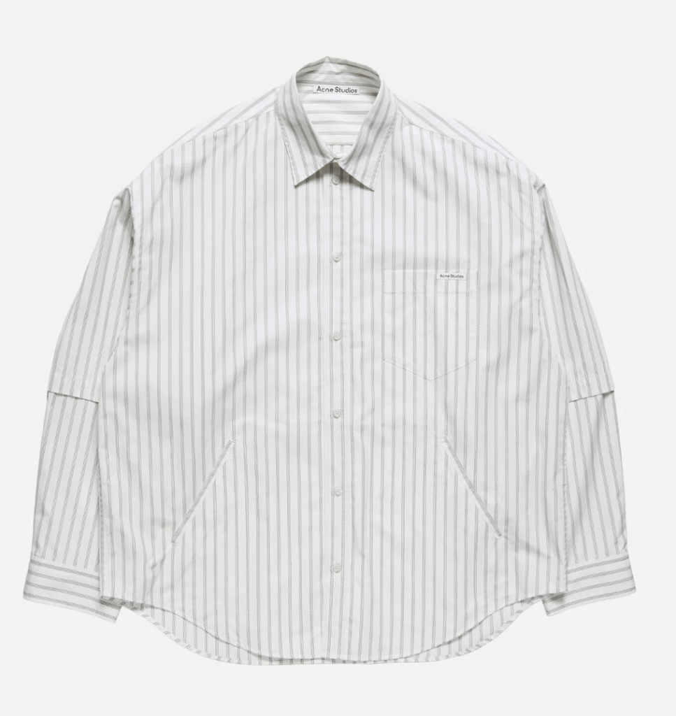 chemise oversized à rayures acne studios