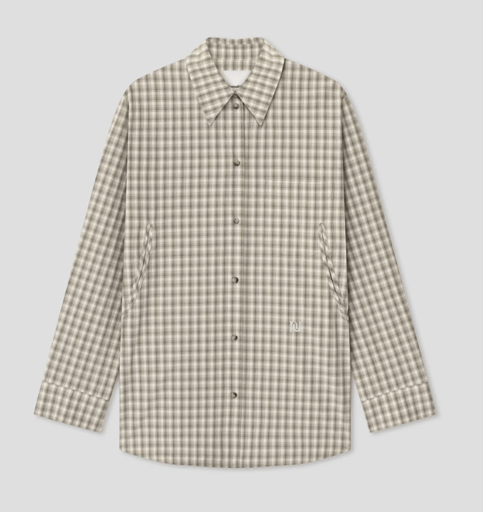 chemise oversized à carreaux nanushka