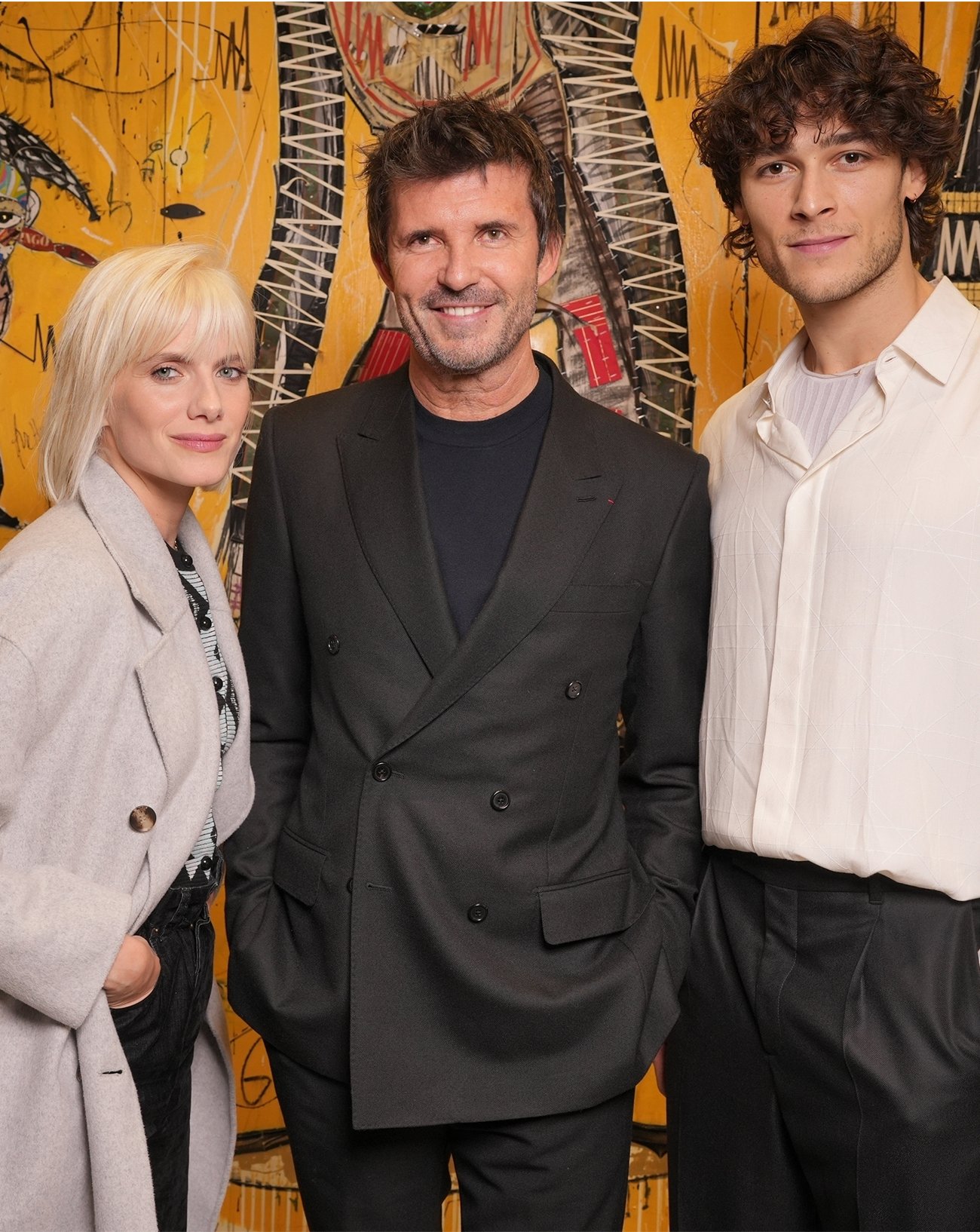 Mélanie Laurent, Paul-Emmanuel Reiffers et Hugo Marchand. © Stéphane Feugère. Le vernissage de “Les Apparitions”, première exposition permanente de Reiffers Art Initiatives.