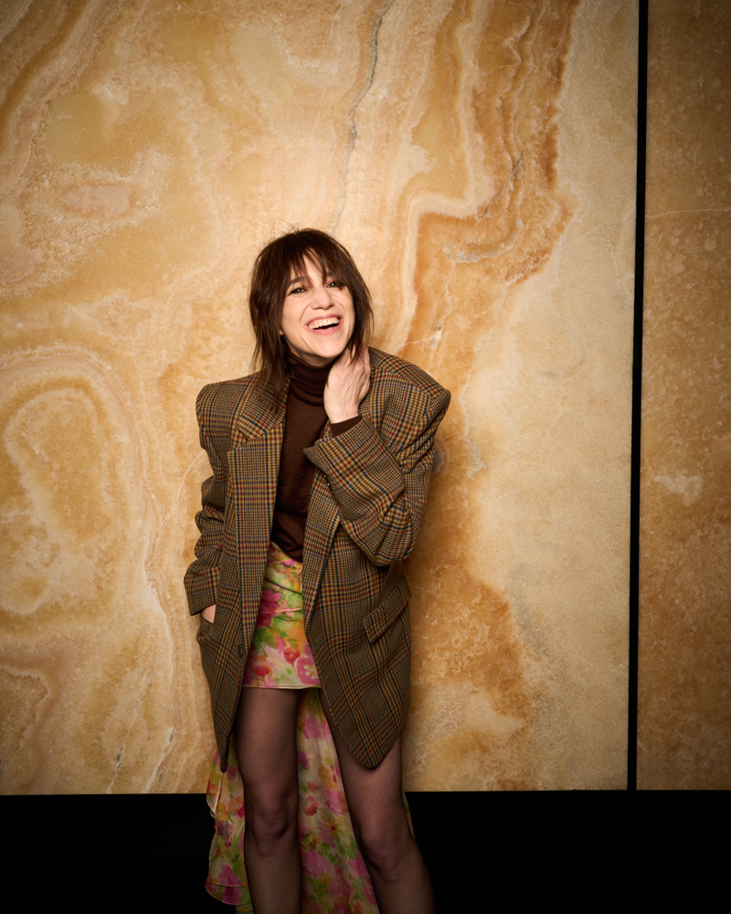 Charlotte Gainsbourg. au défilé Saint Laurent automne-hiver 2025-2026.
