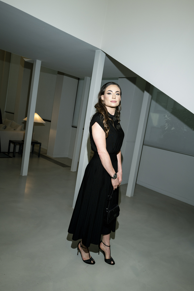 Dorothea Wierer au défilé Emporio Armani automne-hiver 2025-2026.