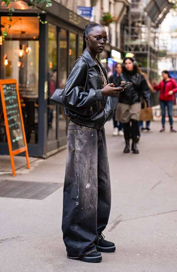 streetstyle bomber en cuir tendance