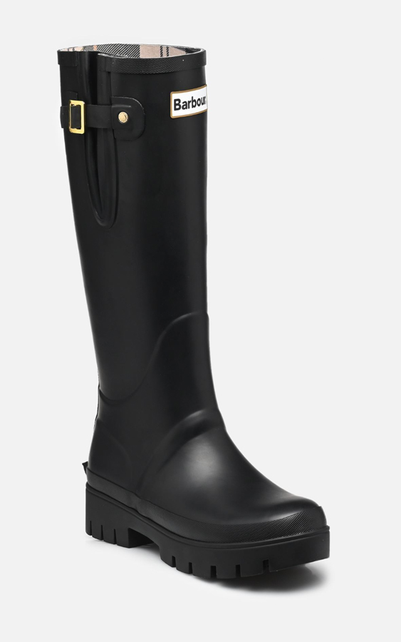 bottes de pluie en caoutchouc noir barbour 