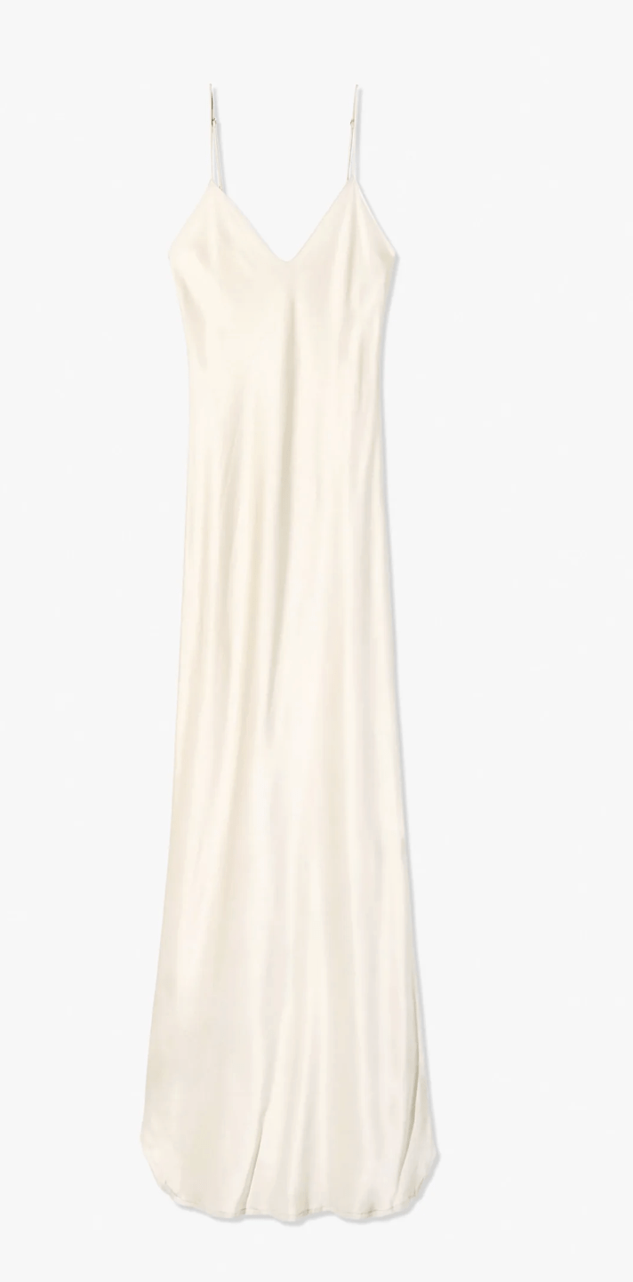 slip dress en soie blanche nili lotan