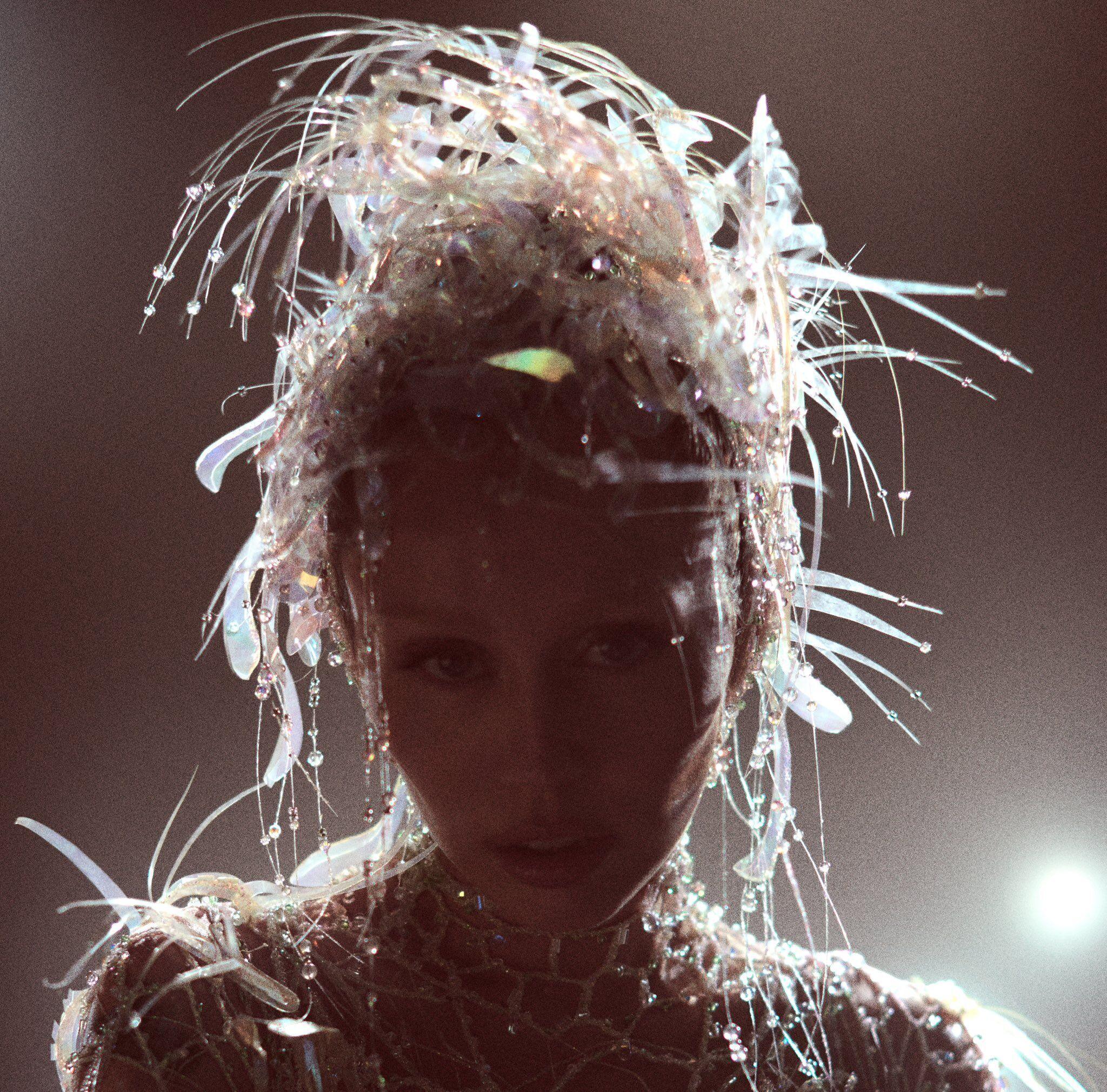 Miley Cyrus by Glen Luchford on the cover of Something Beautiful.