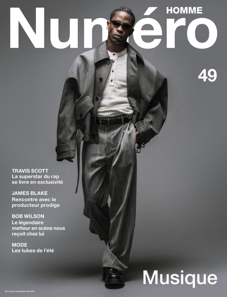 Travis Scott par Pieter Hugo en cover du Numéro Homme 49.