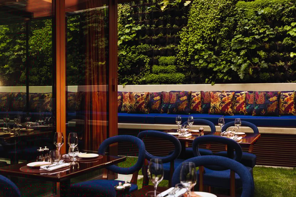 la terrasse du restaurant Frida dans l'hôtel Maison Barrière Vendome.