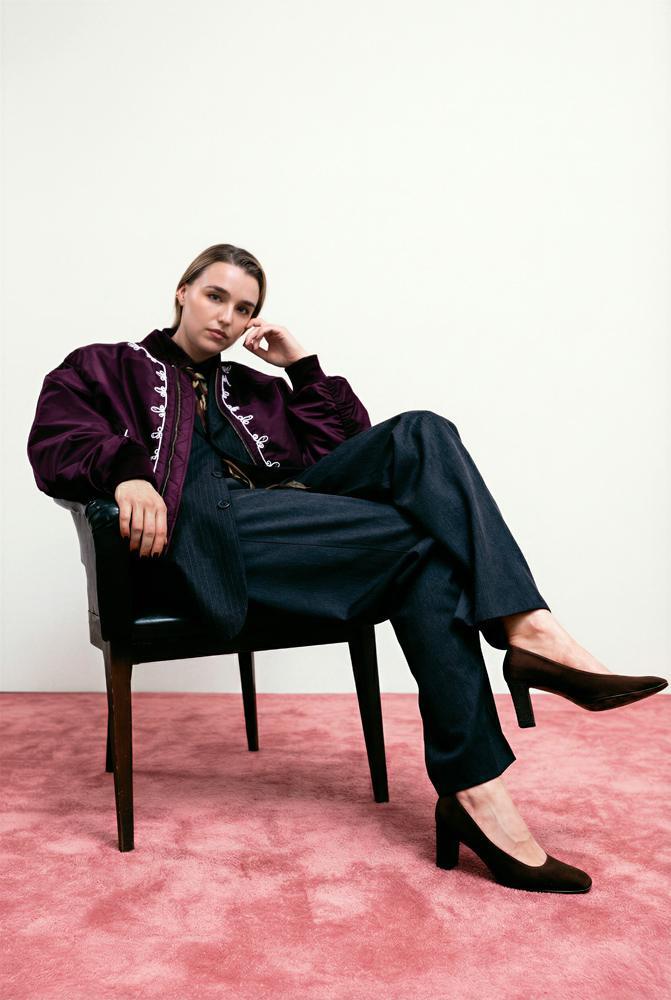 Bomber de la collection Lou Menais x Schott x Atelier Montex.