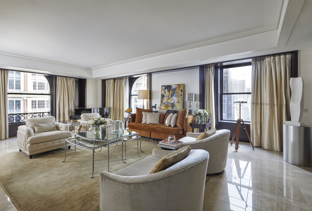 Suite à l'hôtel Peninsula à New York.