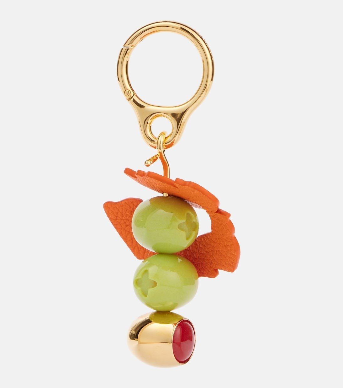 Charm Olive en cuir et métal Loewe.