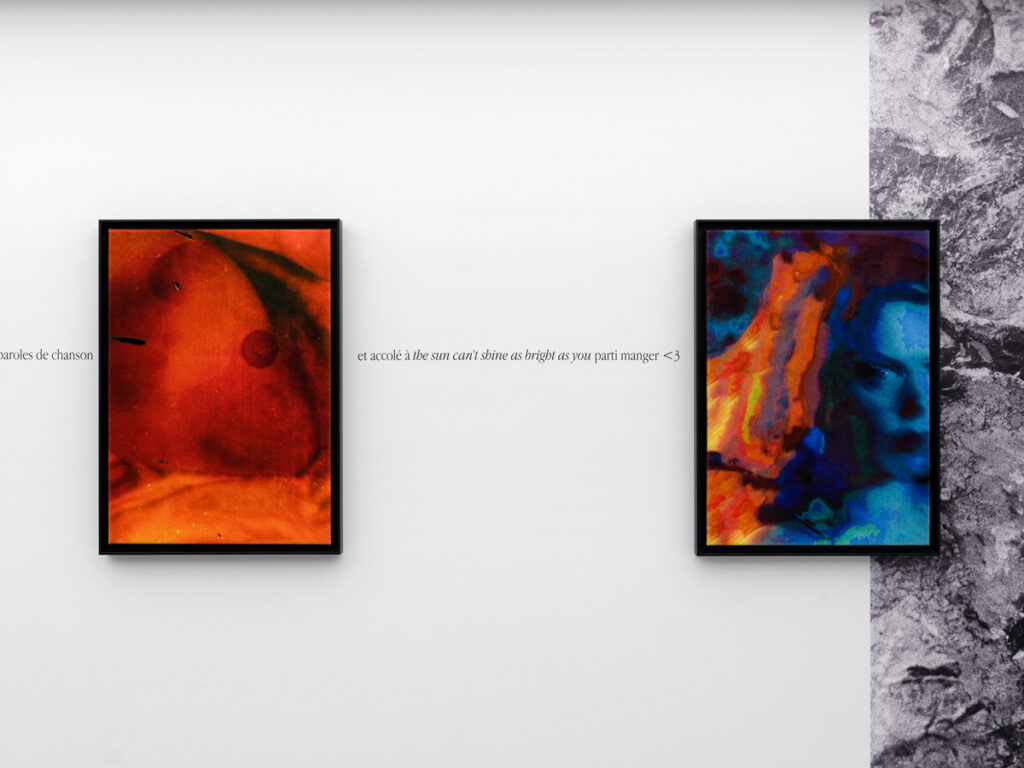 Œuvre de l'artiste Nanténé Traoré. Vue de l'exposition 1000 milliards d'images chez Reiffers Art Initiatives, Paris.