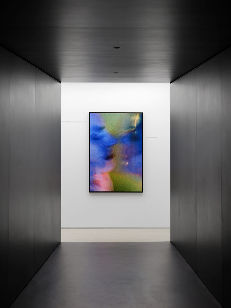 Œuvre de l'artiste Nanténé Traoré. Vue de l'exposition 1000 milliards d'images chez Reiffers Art Initiatives, Paris.