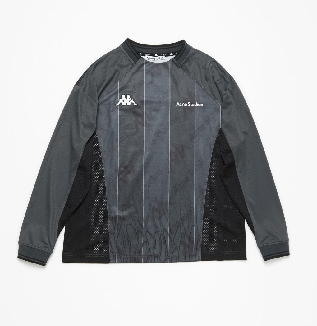 top manches longues ne jersey gris acne studios x kappa