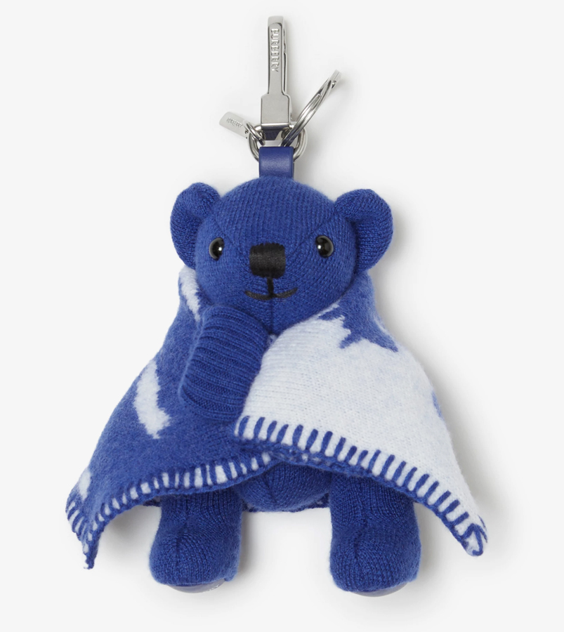 bag charm teddy bear en laine et cachemire burberry 