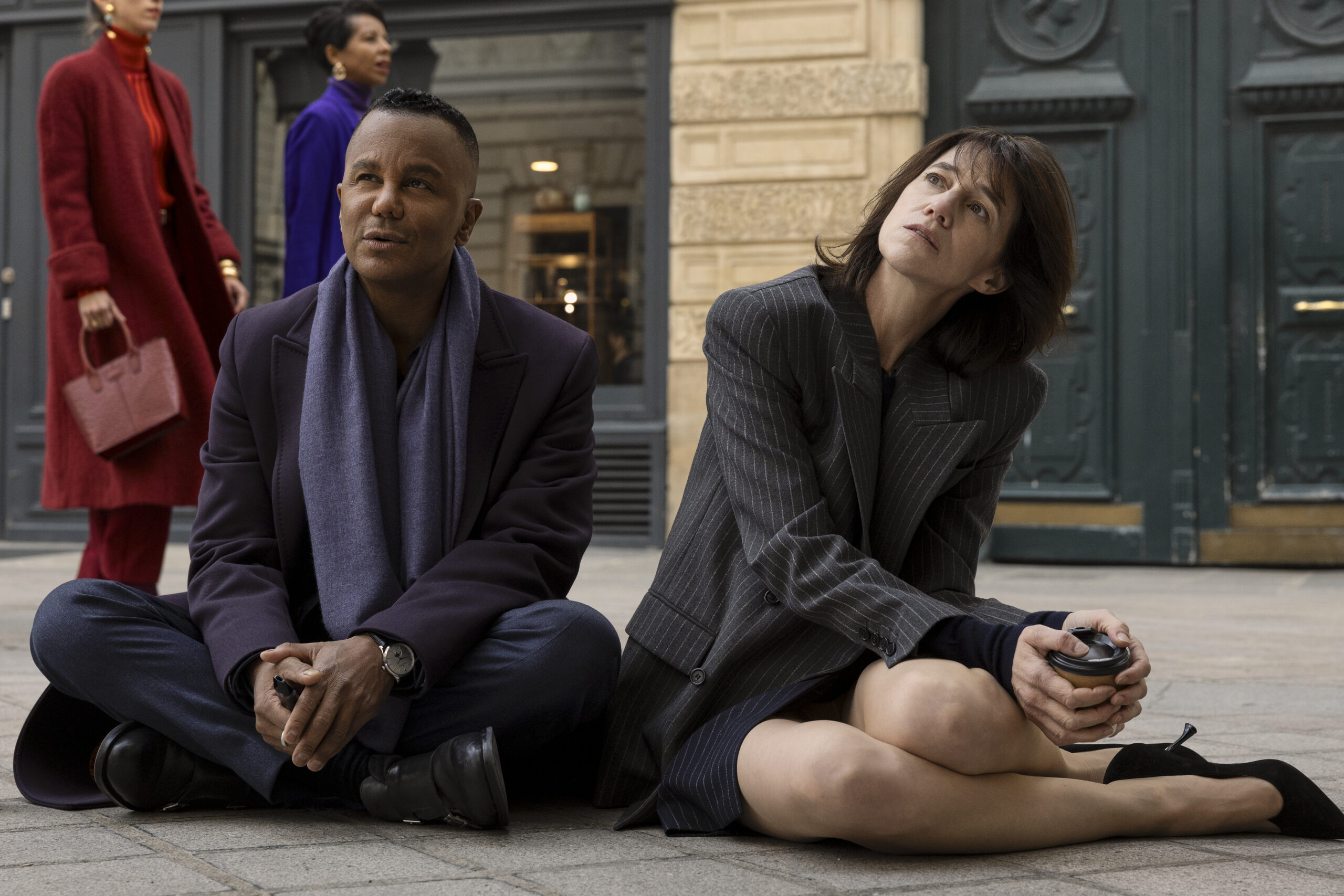 Raphael (Yanic Truesdale) and Genevíeve (Charlotte Gainsbourg) in ÉTOILE  Photo: PHILIPPE ANTONELLO © AMAZON CONTENT SERVICES LLC