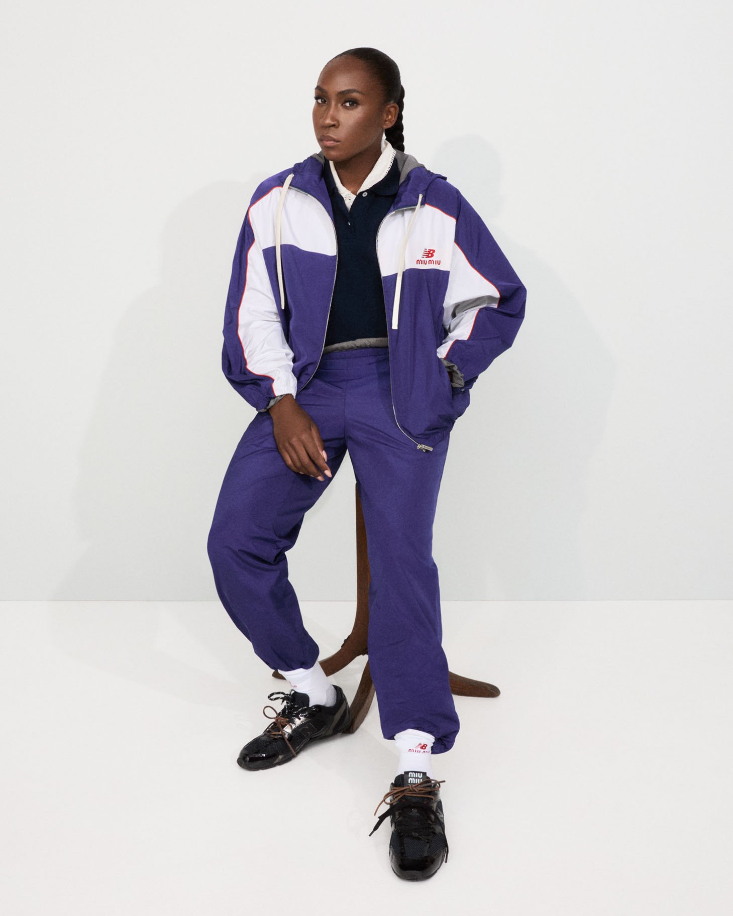 collab mode 2025 new balance x miu miu x coco gauff