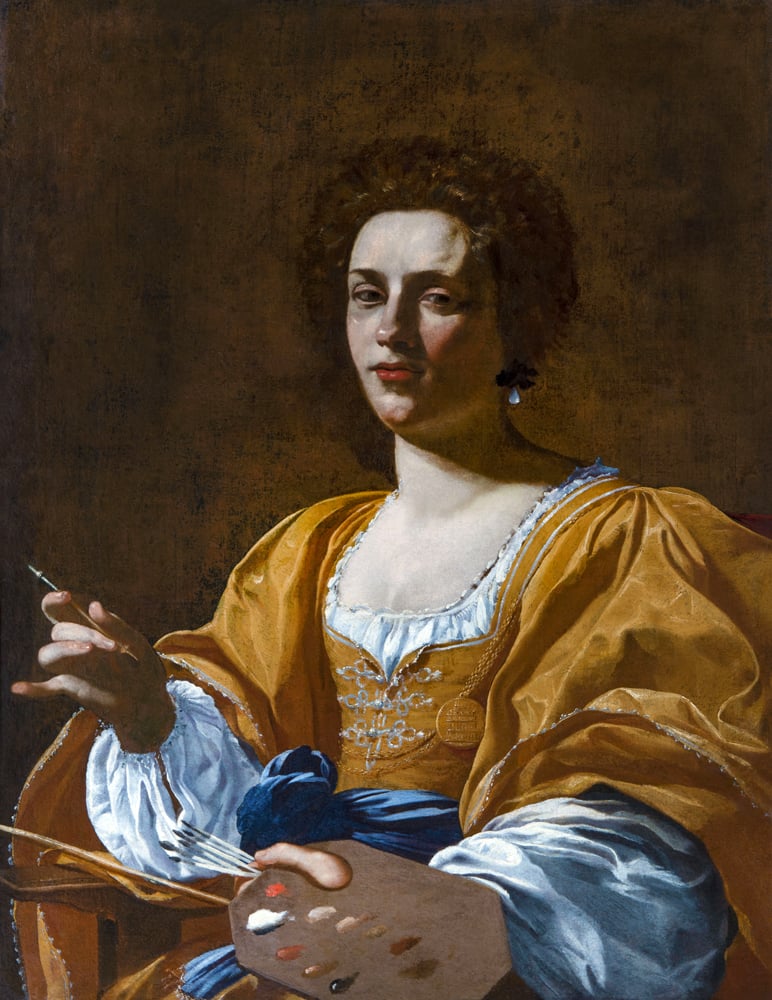Tableau Simon Vouet, Portrait d’Artemisia Gentileschi (vers 1622-1626). 