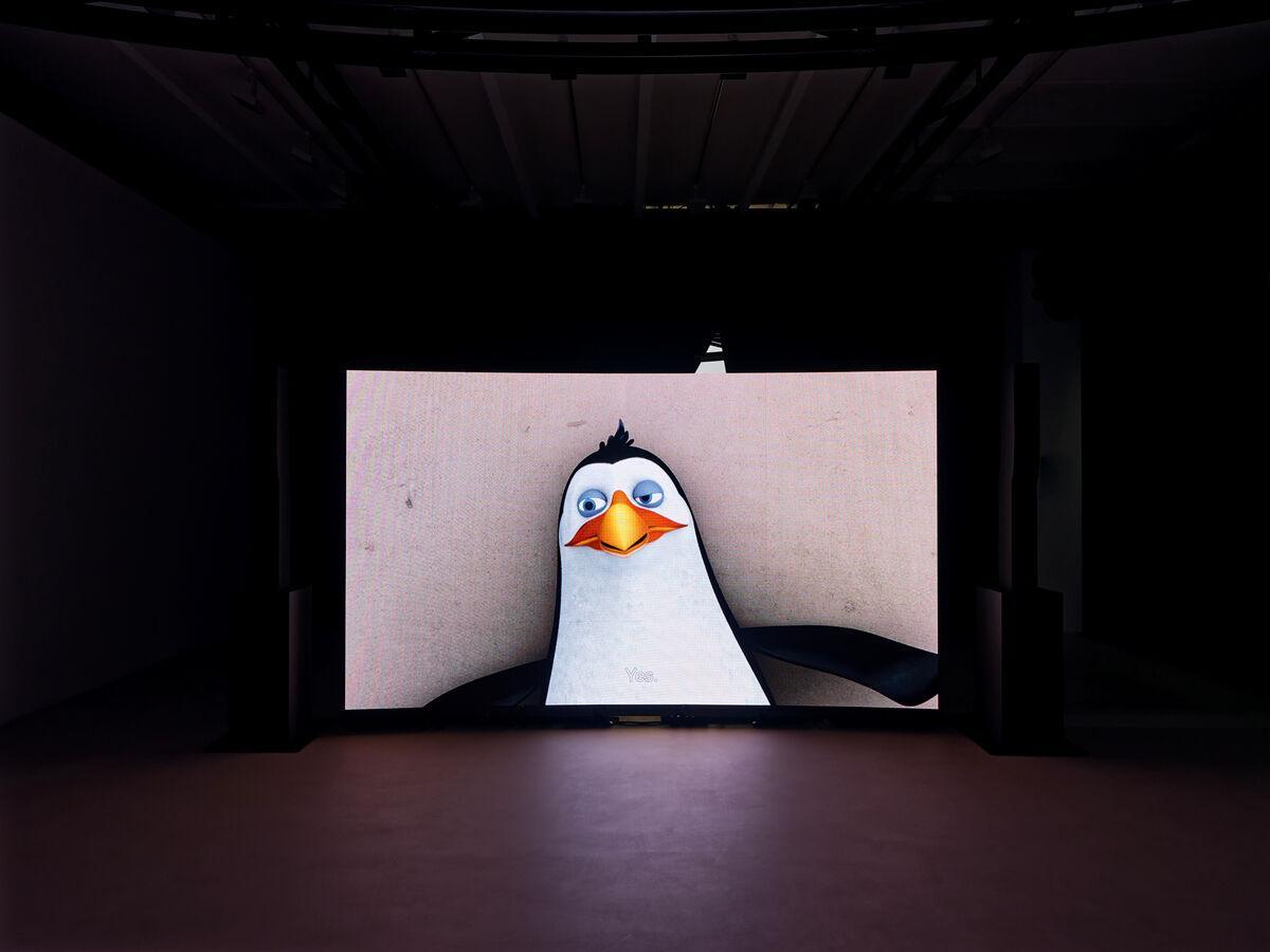 Video by artists Caroline Poggi and Jonathan Vinel. View of the exhibition "1000 milliards d'images" at Reiffers Art Initiatives, Paris.
