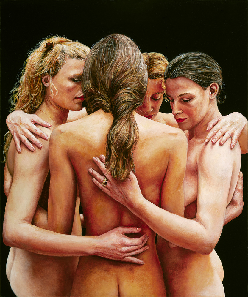 expostion Bruxellesde l'artiste Nazanin Pouyandeh Peinture Porteuses de nuit (2025)