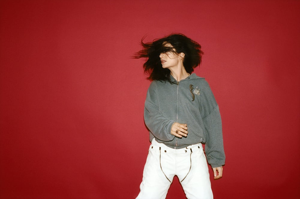 Lorde prend la pose le visage caché par ses cheveux sur un mur rouge pour la sortie de son nouvel album.