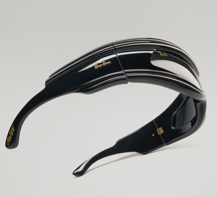 lunettes de soleil masque noires ray ban asap rocky 