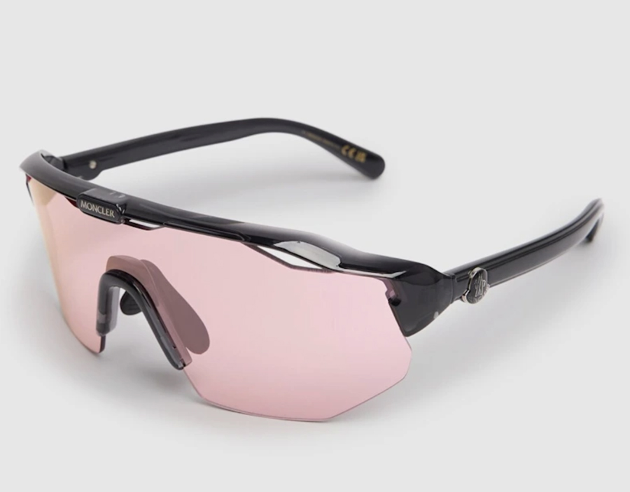 masques solaires à verres roses moncler