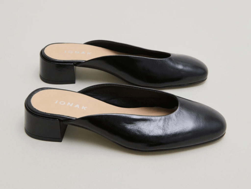 mules ouvertes plates tendance cuir verni jonak