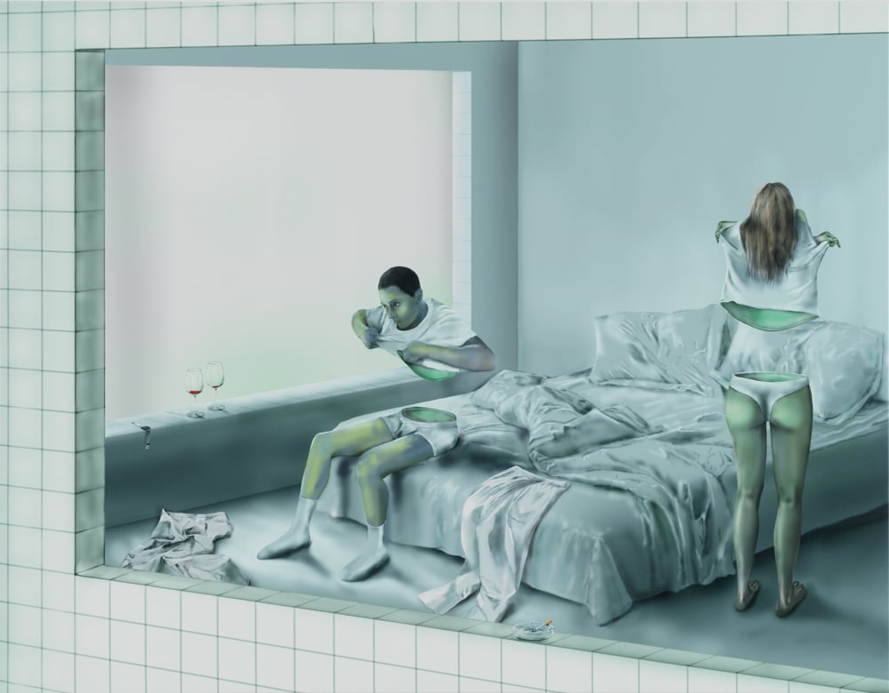 Peinture de l'artiste Louisa Gagliardi, Revealing (2022) 