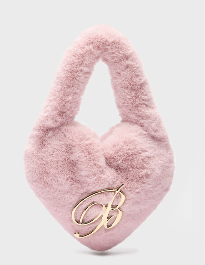 sac blumarine en fausse fourrure rose y2k
