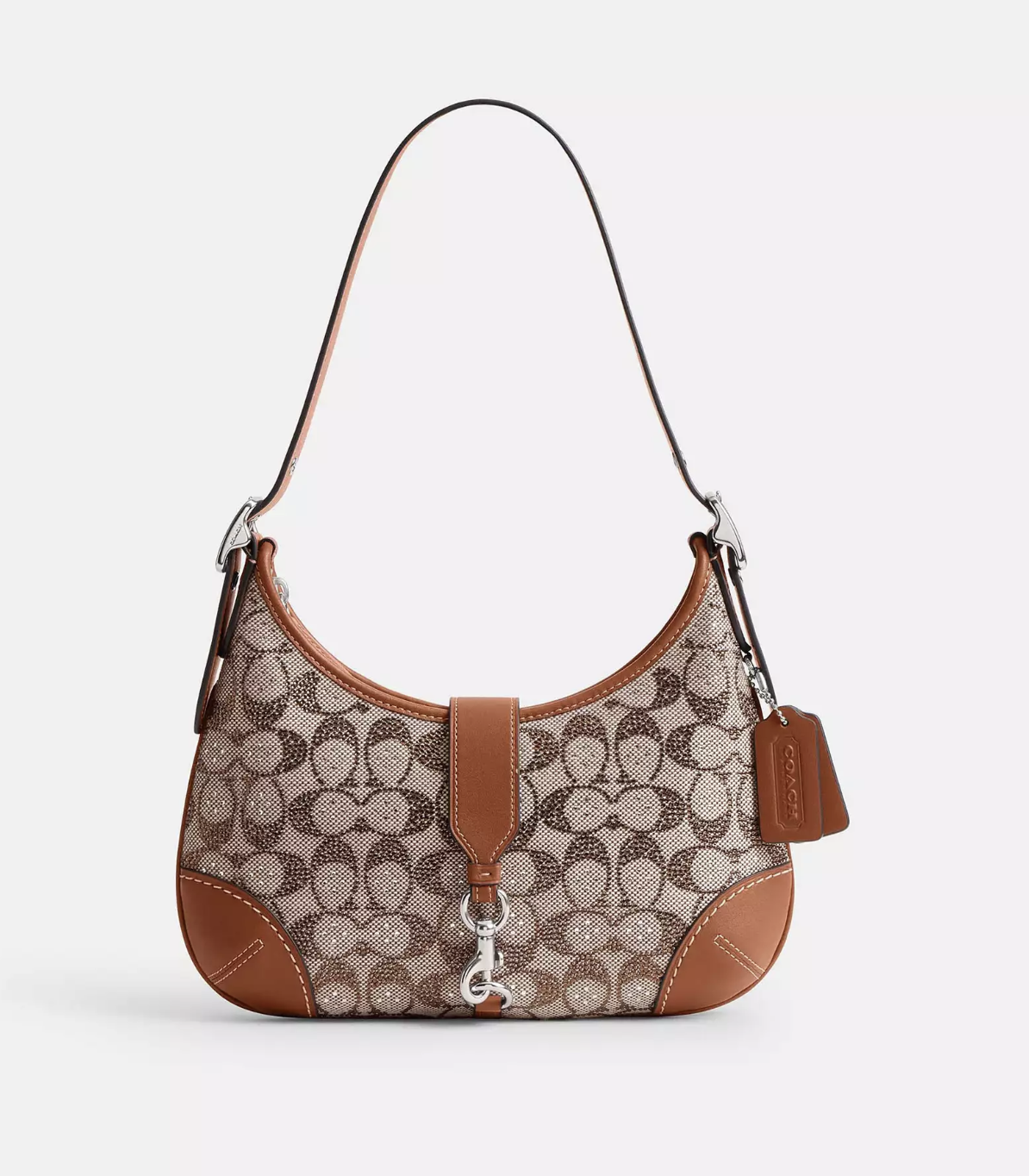 sac y2k en jacquard à cristaux coach