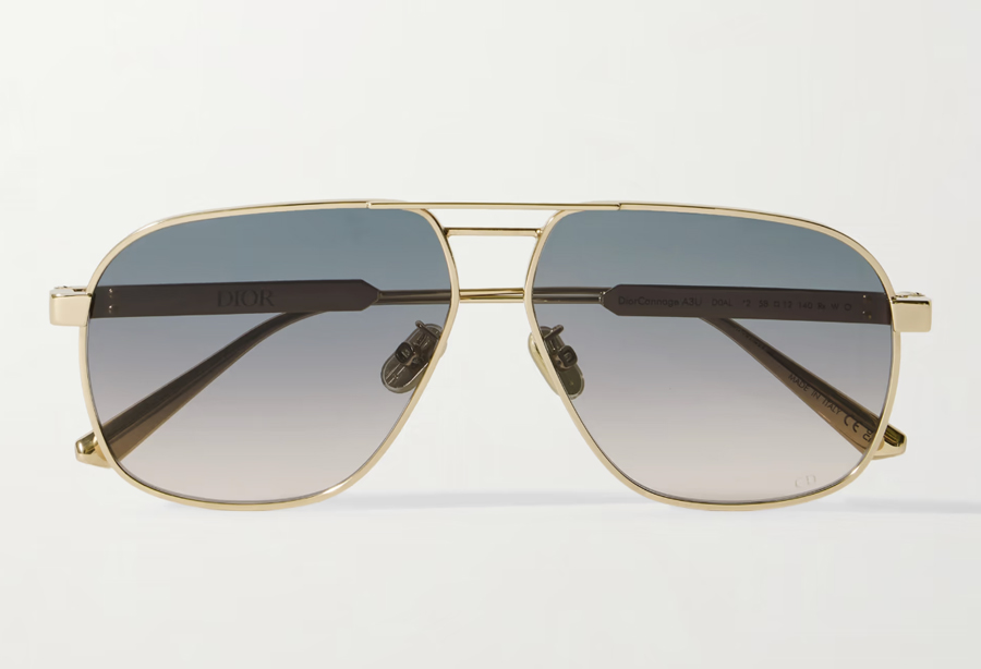 lunettes de soleil aviateur vintage monture metallique dior