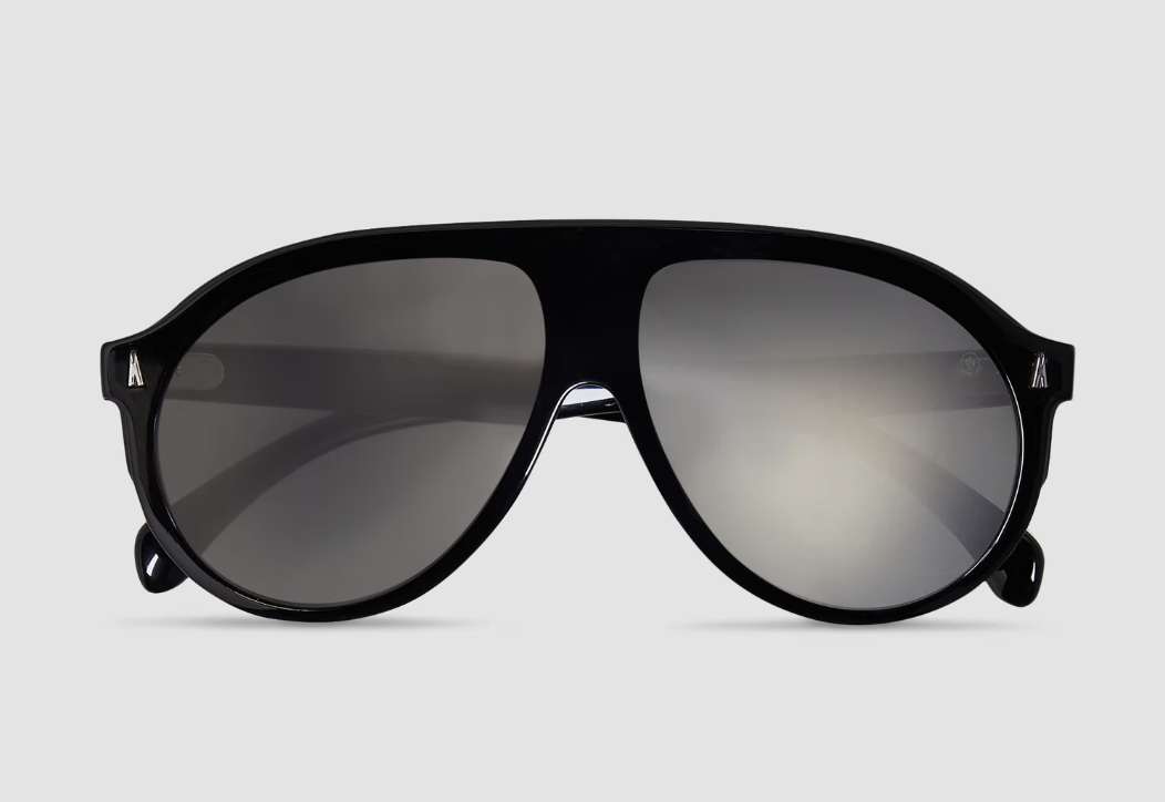 lunettes de soleil aviateur monture noire moncler