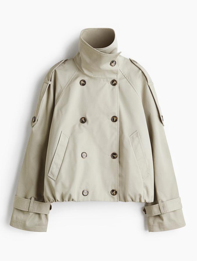 trench court tendance en coton h&m