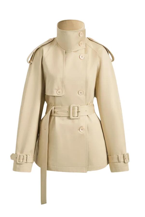 trench court tendance en coton fabrique
