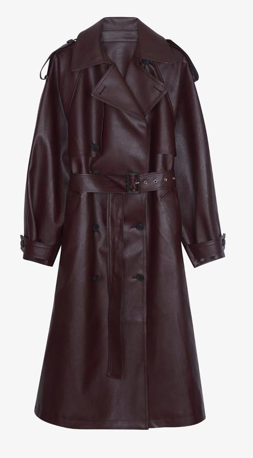 trench tendance en faux cuir the frankie shop