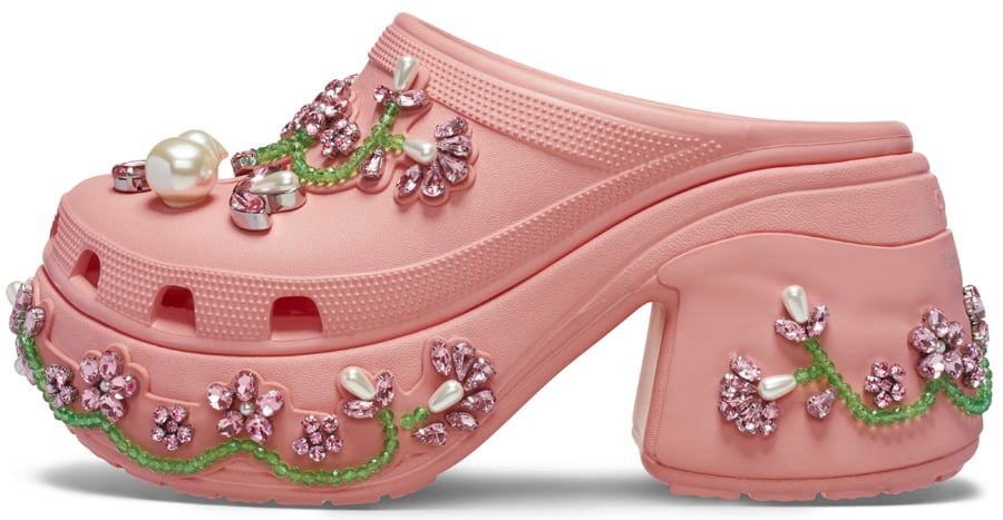 crocs simone rocha à plateforme perles et strass